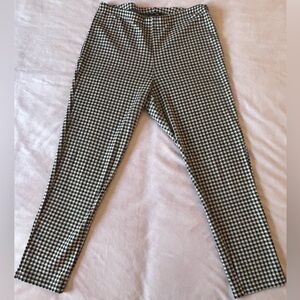 Express Black and White Gingham Cropped Pants